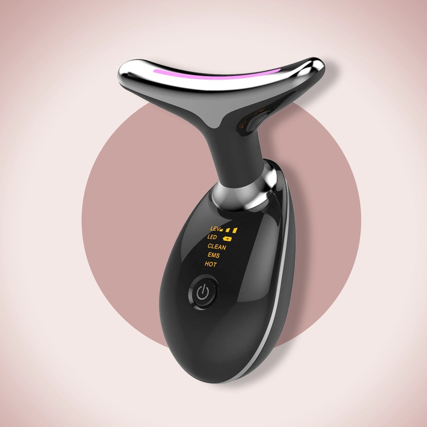 LED-ljusbehandlingsenhet för Ansikte och Nacke med Vibration