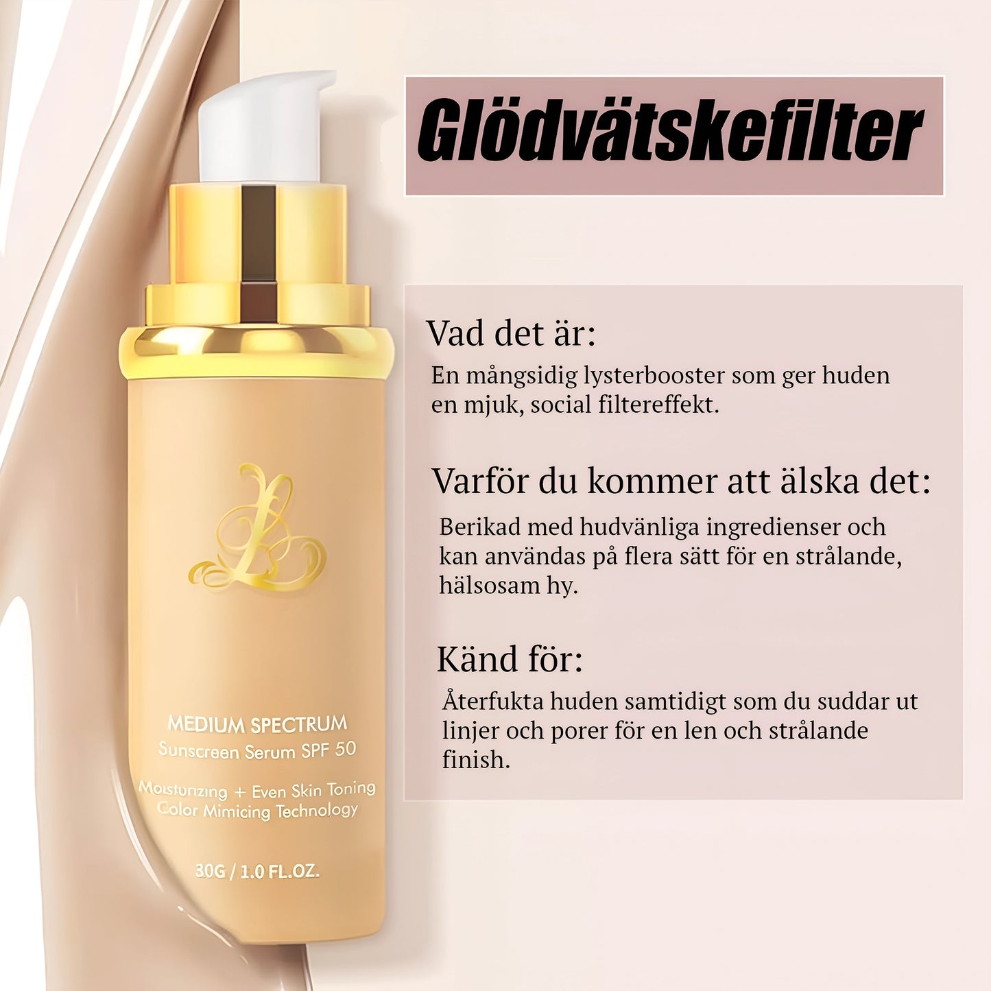 4-in-1 färganpassande foundation med SPF 50