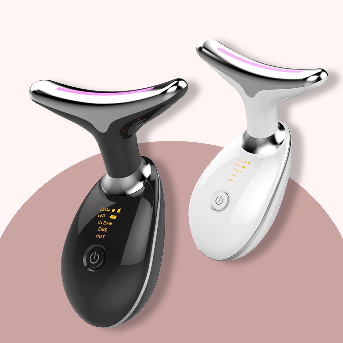 LED-ljusbehandlingsenhet för Ansikte och Nacke med Vibration