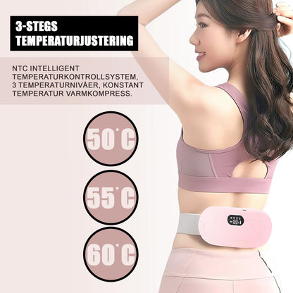 Portabel Sladdlös Menstruationsvärmedyna med Värme & Massage