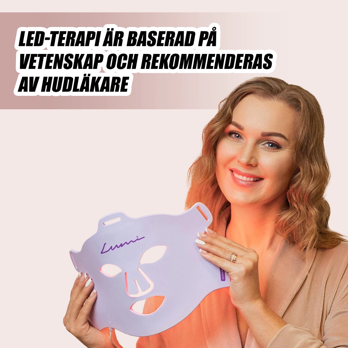 LED-Ljusterapimask för Ansikte med Flera Ljuslägen