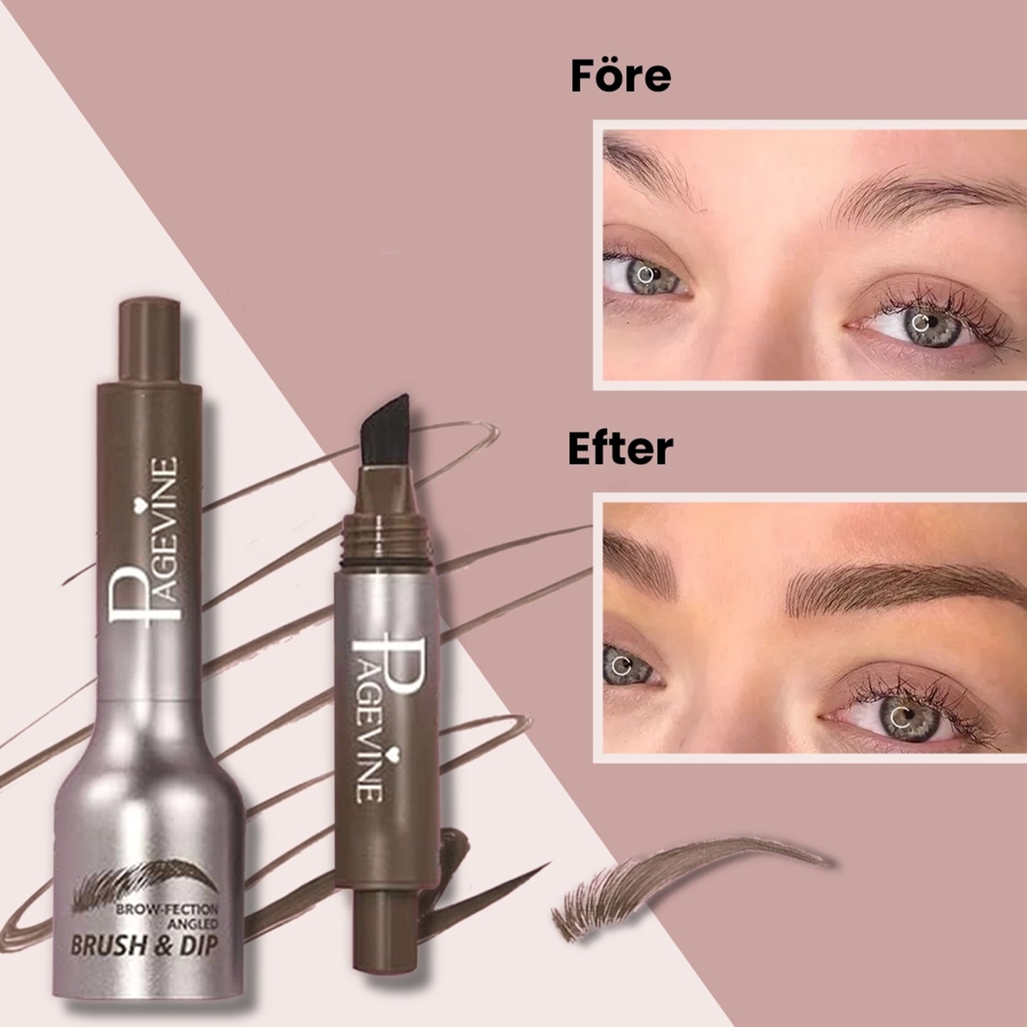 Microblading Ögonbrynspenna med Gaffelspets för Hårliknande Bryn