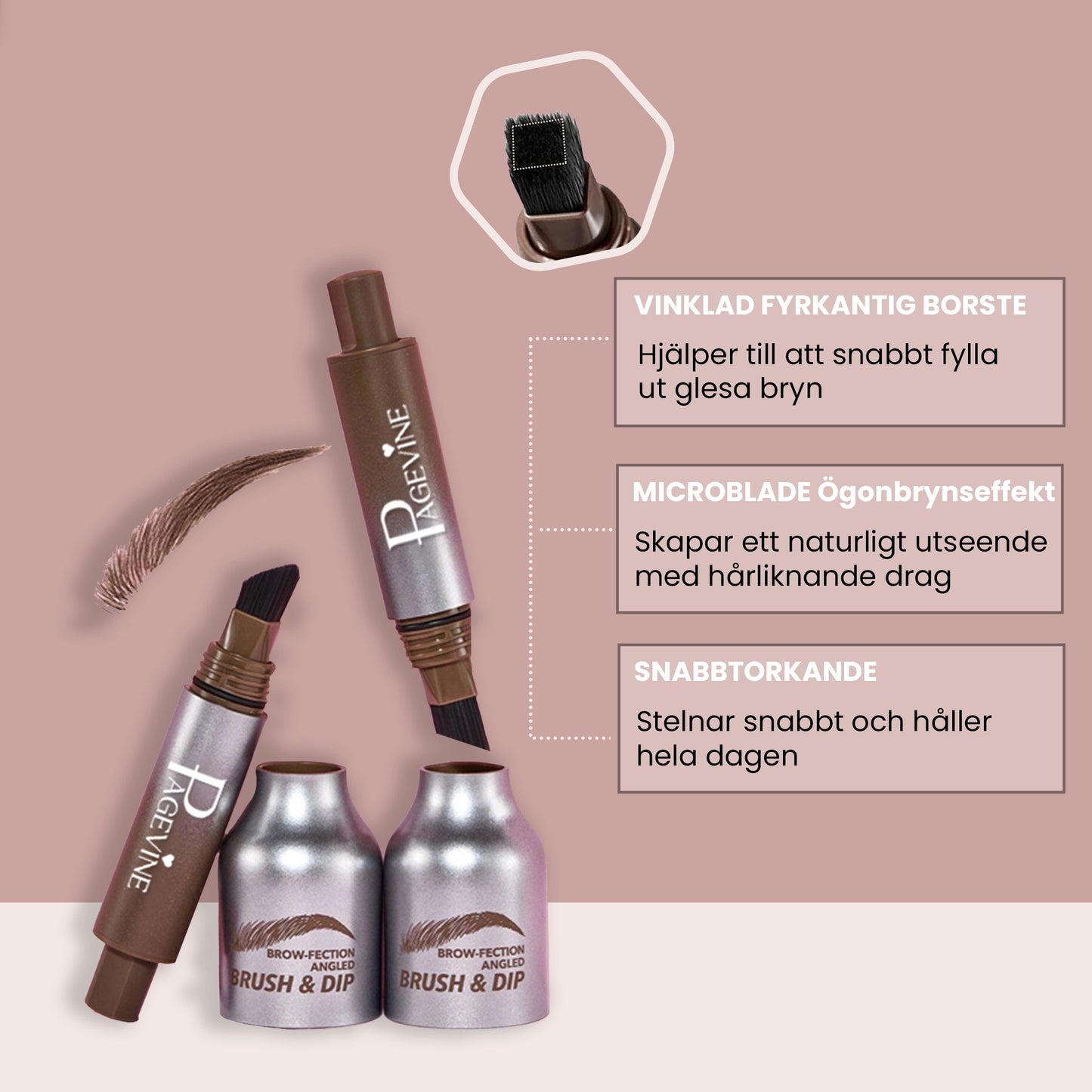 Microblading Ögonbrynspenna med Gaffelspets för Hårliknande Bryn